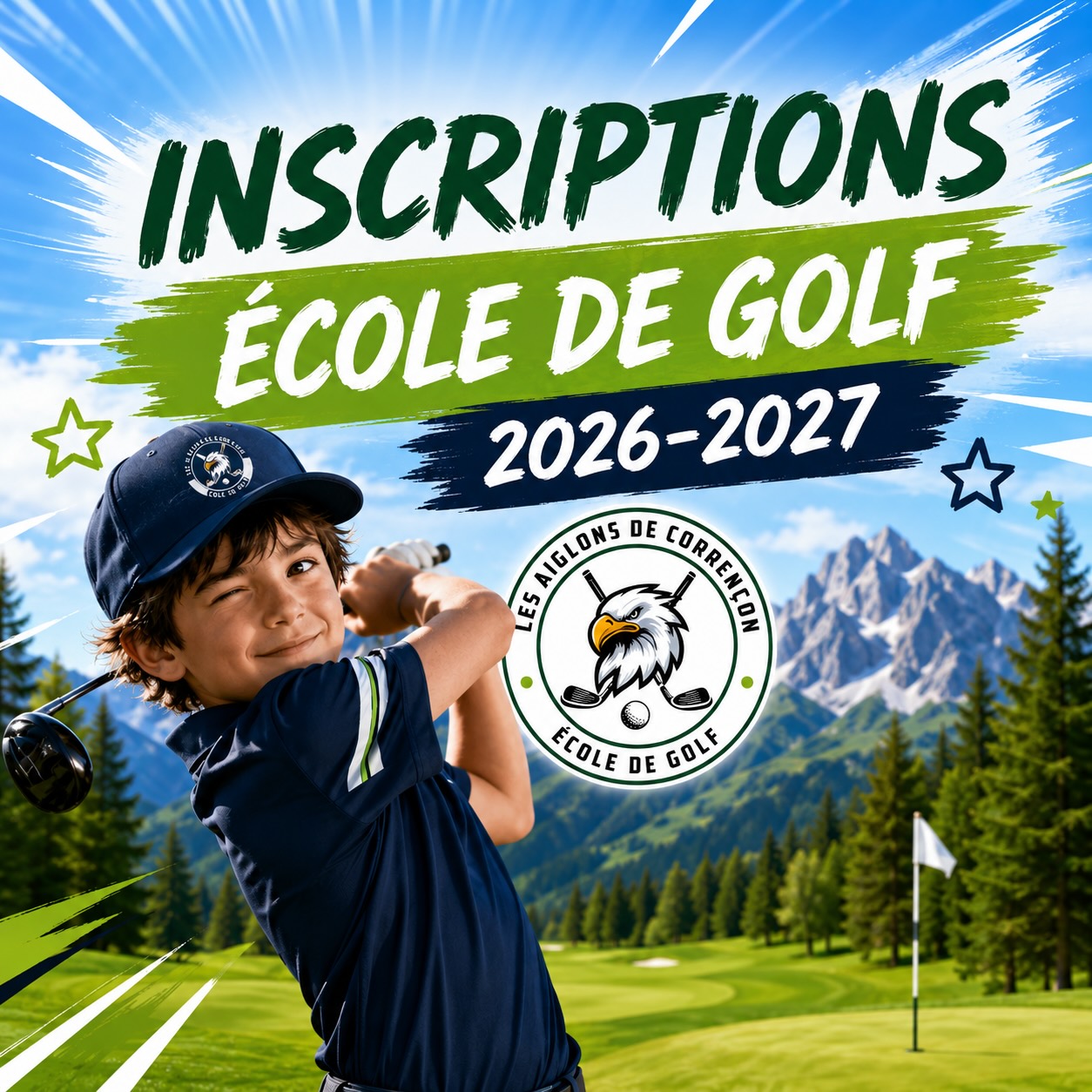 INSCRIPTIONS ÉCOLE DE GOLF 2026-2027