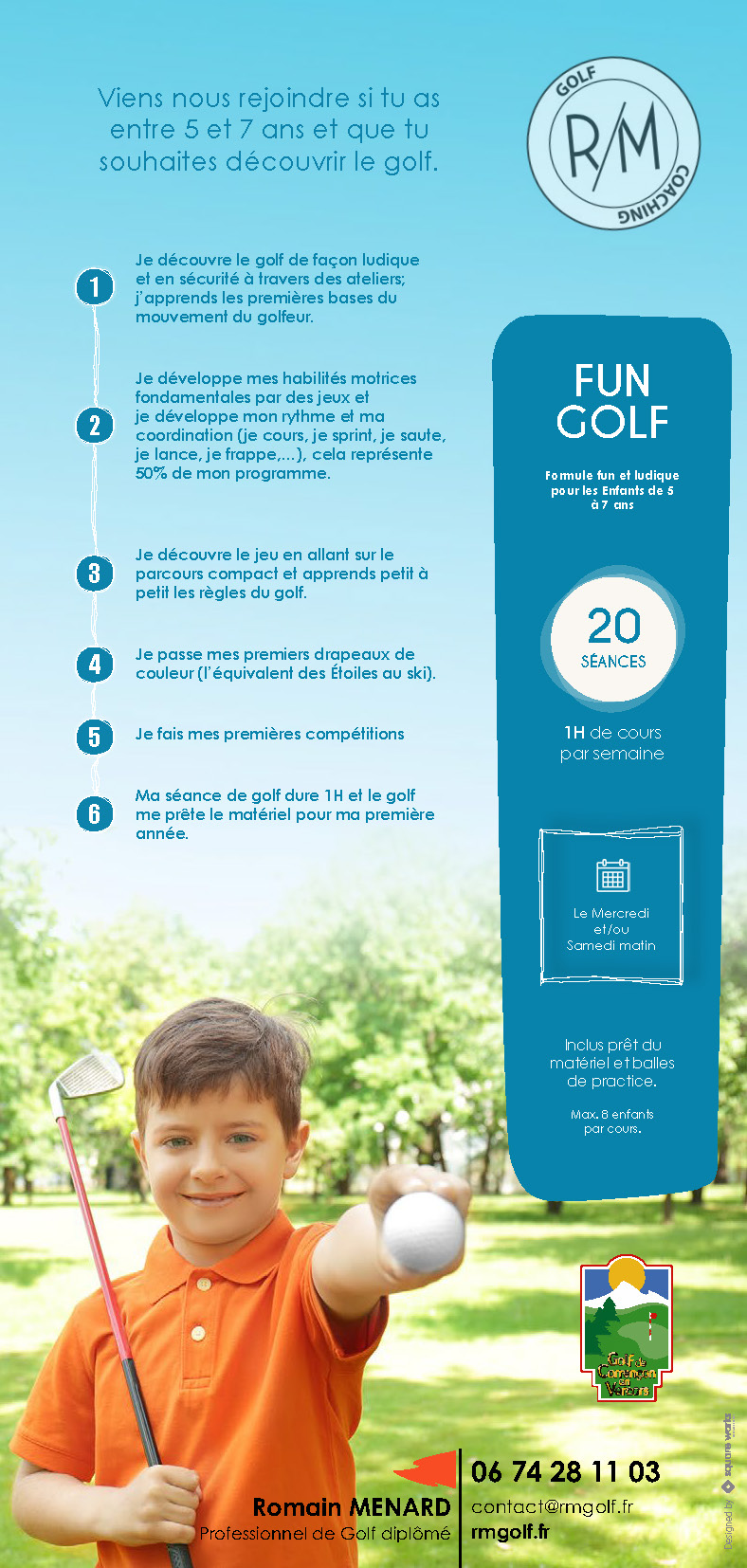 Les formules 2020 de l'école de golf